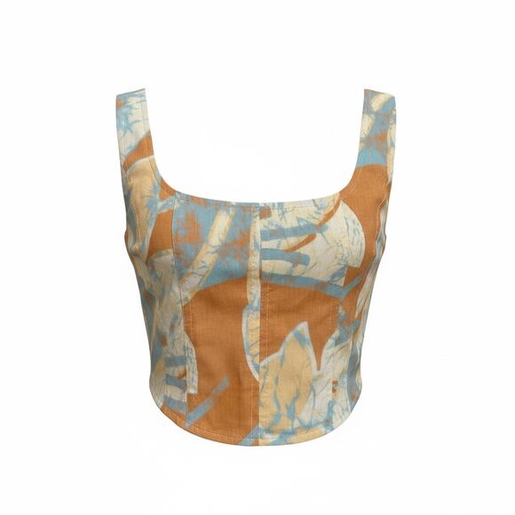 A.L.C. Tops - A.L.C. Women Multicolor Isabel Linen Blend Sleeveless Crop Top Size 0-NWT
